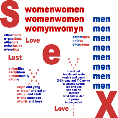 Sex, A Concrete Poem by Michael P. Garofalo.